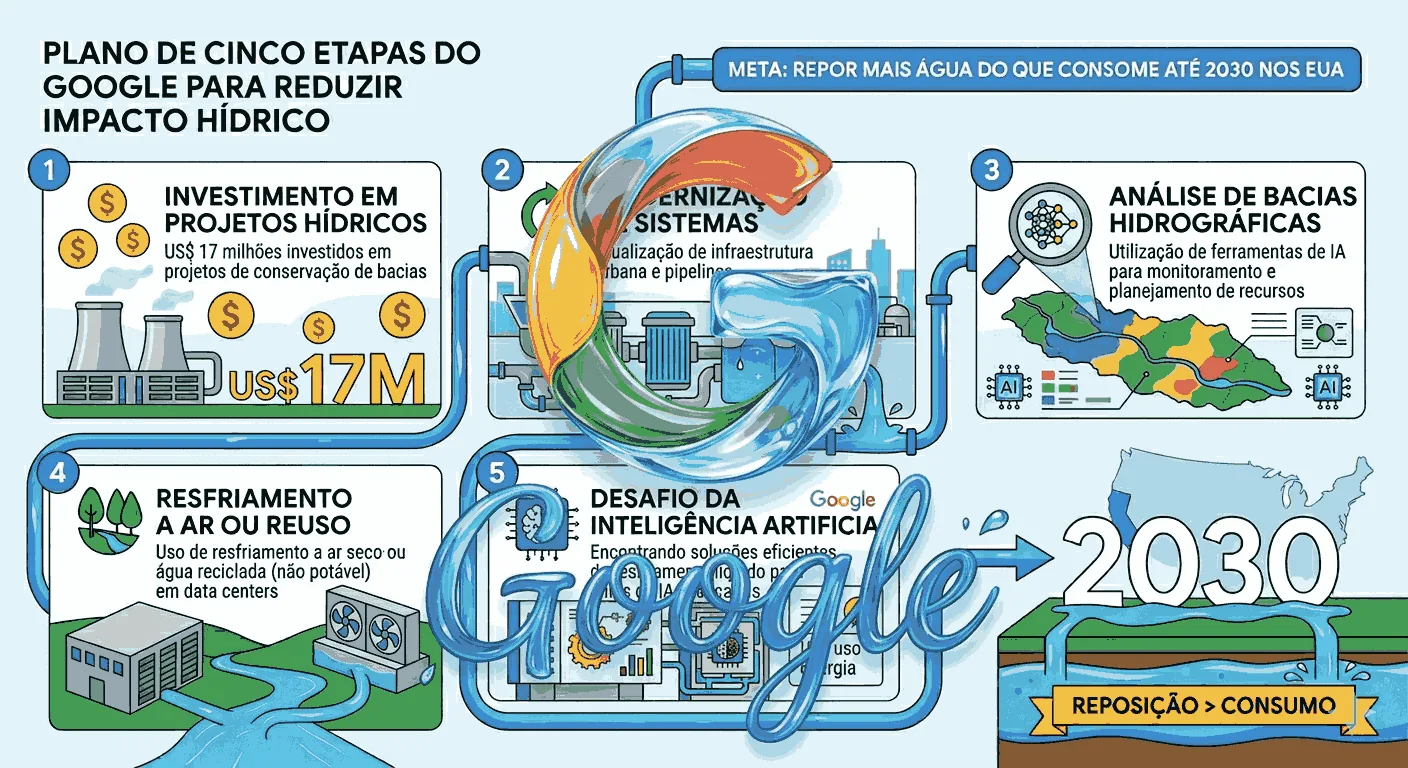 Google Pledges to Replenish More Water Than Data Centers Consume by 2030 in $17 Million Plan