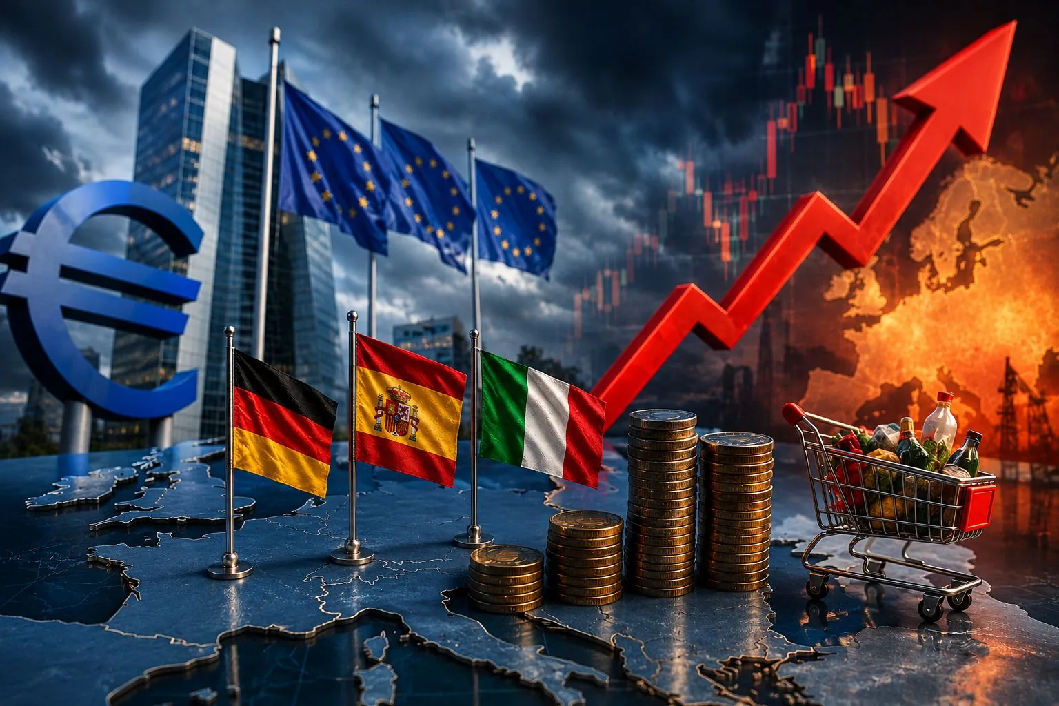 Inflasi Eropa Melonjak: Jerman, Spanyol, Italia Catat Kenaikan Harga di Atas Perkiraan, Tekan ECB
