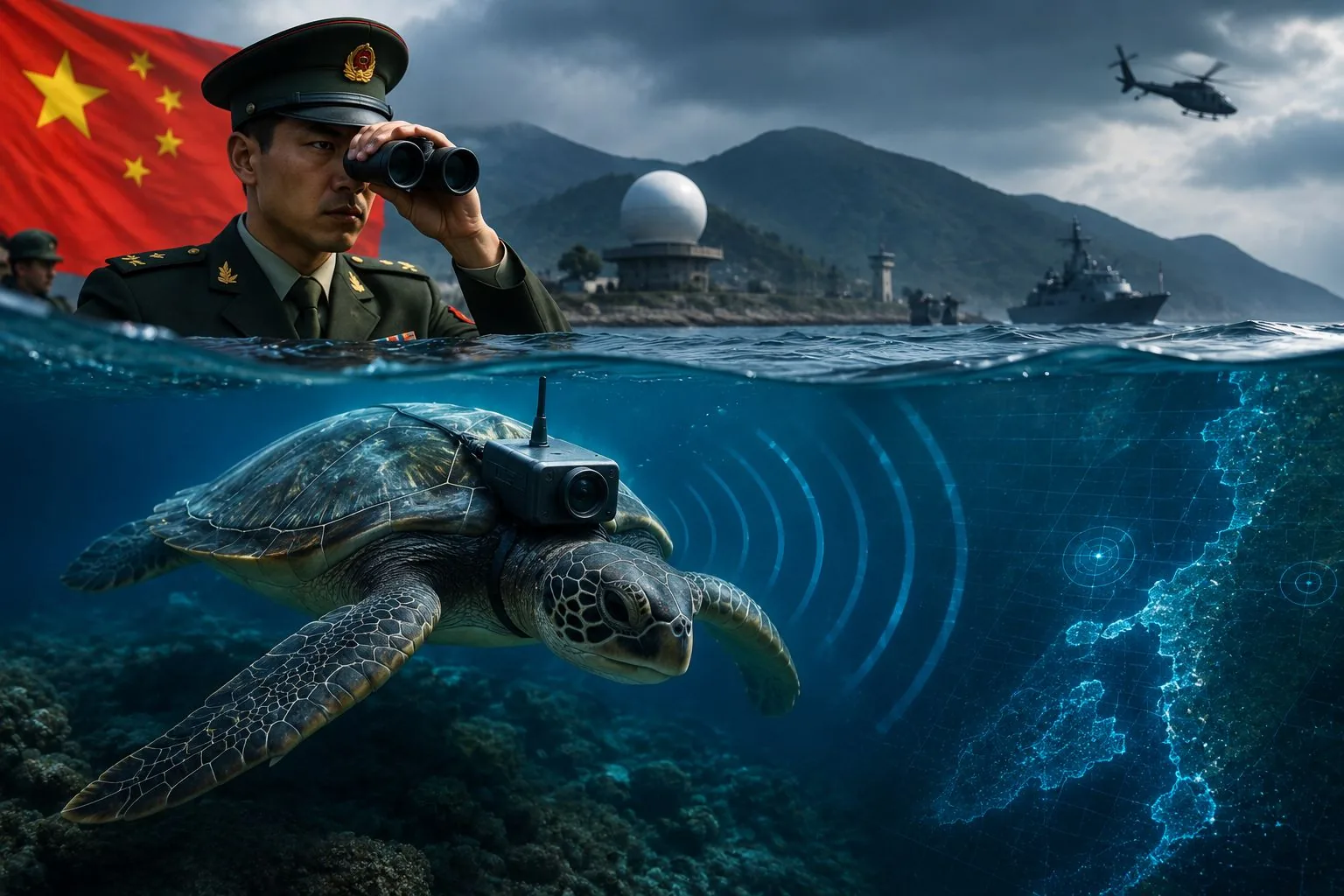 China onthult 'spionageschildpadden': Buitenlandse diensten zouden kust mappen met verborgen sensoren